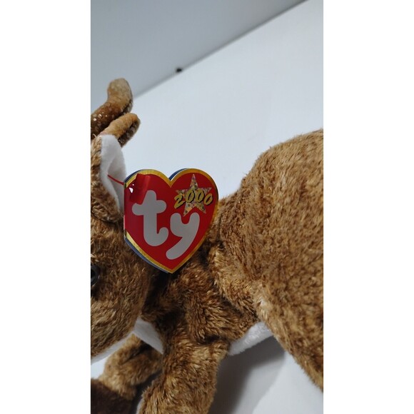 TY Beanie Baby - ROXIE the Reindeer (Red Nose) (7.5 inch) - Picture 6 of 6
